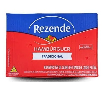 HAMB AVES/SU�NO 2,01 KG 36X56 GR REZENDE